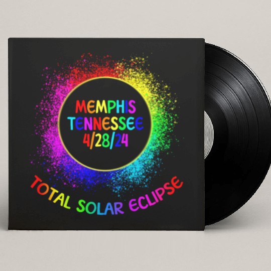 Total Solar Eclipse Memphis Tennessee 4/28/24 Kids Custom Vinyl Record Sleeves