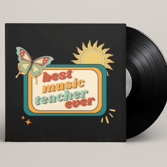 Teacher Appreciation, best music teacher ever Custom Vinyl Record Sleeves