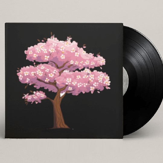 Sakura Serenity: Blossom-Infused Custom Vinyl Record Sleeves