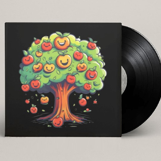 Apples Tree Fruit Orchard Apple Picking Cute Custom Vinyl Record Sleeves
