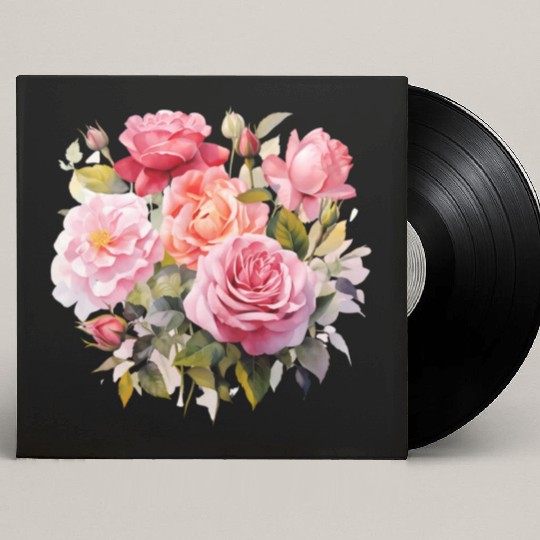 Nature's Artistic Elegance English Rose Tapestry Custom Vinyl Record Sleeves