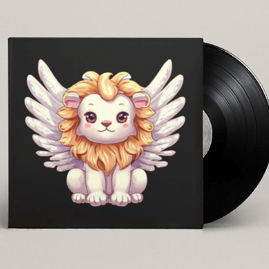 Lion angel with wings Custom Vinyl Record Sleeves