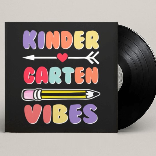 Kindergarten Vibes Back To School Custom Vinyl Record Sleeves