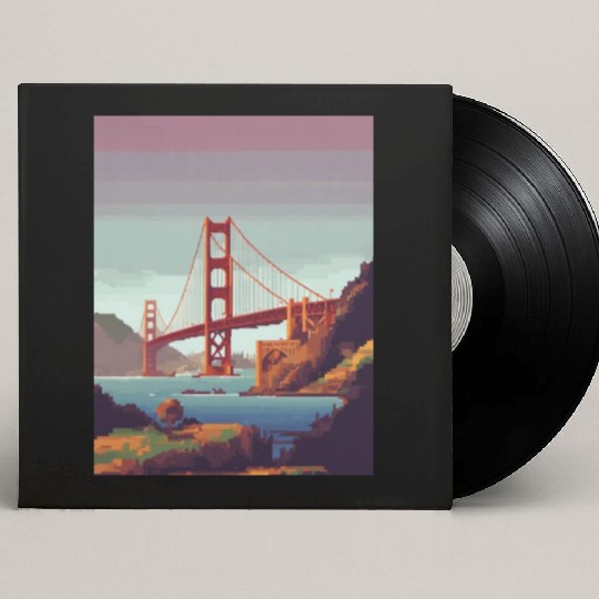 Golden Gate Bridge California Custom Vinyl Record Sleeves, Golden Gate