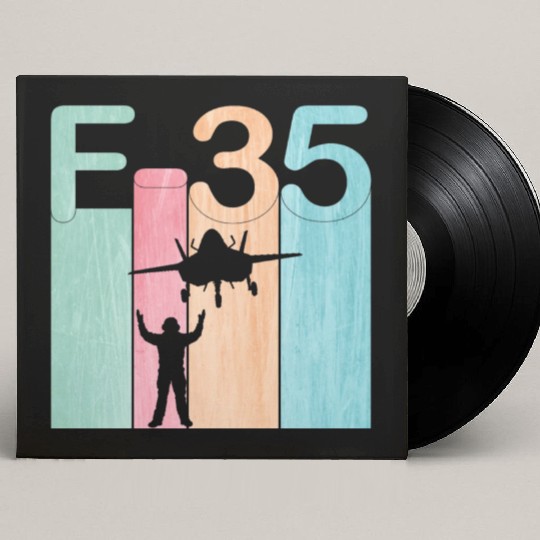 F35 Vintage Air Force Fighter Jets Custom Vinyl Record Sleeves