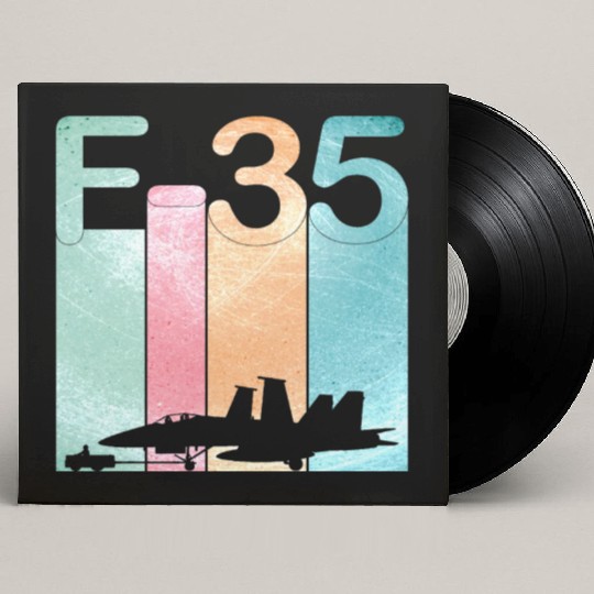 F35 Vintage Air Force Fighter Jets Custom Vinyl Record Sleeves