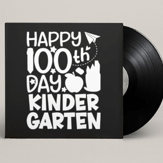 100th Day of Kindergarten Teacher Student Kid Custom Vinyl Record Sleeves