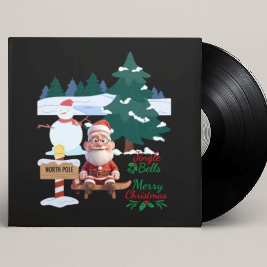 "Jolly Christmas Cheer" Custom Vinyl Record Sleeves