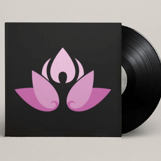 Meditative Lotus Tranquility Design Custom Vinyl Record Sleeves