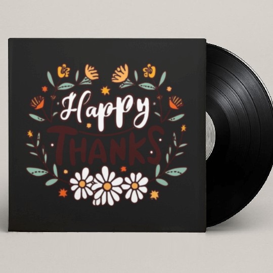 Happy Fall Ya All Thanksgiving Autumn Design Custom Vinyl Record Sleeves