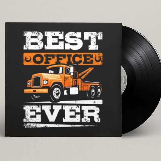Best office ever Tow truck Custom Vinyl Record Sleeves