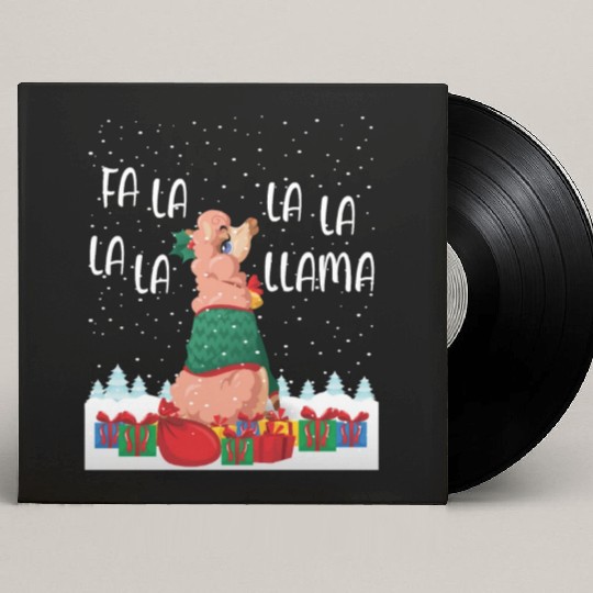 Fa La La La La La Llama Funny Gift Custom Vinyl Record Sleeves