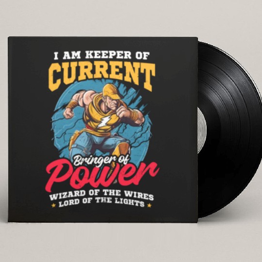 Lineman Pole Keeper Of Current Bringer Of Power Custom Vinyl Record Sleeves