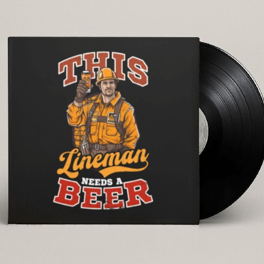 Lineman Pole This Lineman Needs Beer Custom Vinyl Record Sleeves