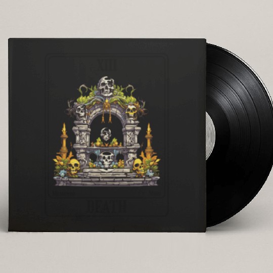Tarot Card Death Memento Mori Skull Design Custom Vinyl Record Sleeves