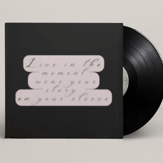 Live in the moment wear your story on your sleeve Custom Vinyl Record Sleeves