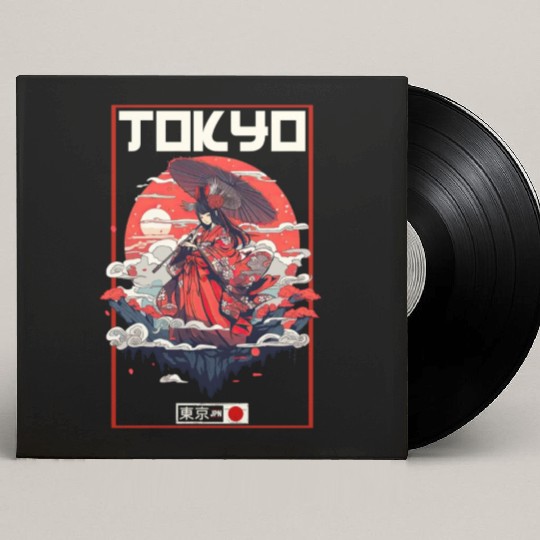 Asia 80s Japanese Retro Samurais Samurai Custom Vinyl Record Sleeves