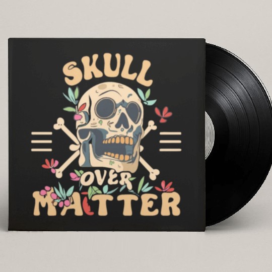 Totenkopf Skull Skulls Totenschädel Spruch Custom Vinyl Record Sleeves
