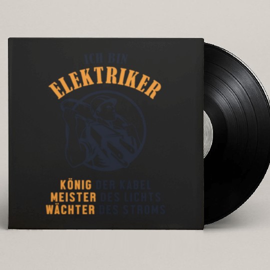 Ich bin Elektriker Wiremen Powerline Technician Custom Vinyl Record Sleeves