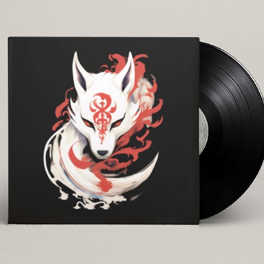 Japan Anime Kitsune Maske Kumiho Fox Samurai Custom Vinyl Record Sleeves