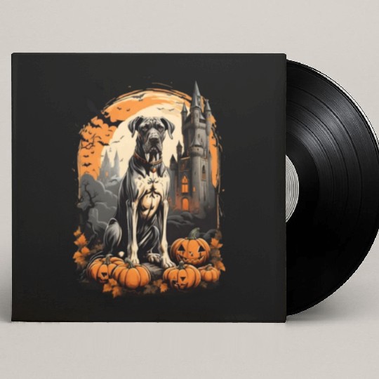 A Great Dane Halloween Adventure Custom Vinyl Record Sleeves