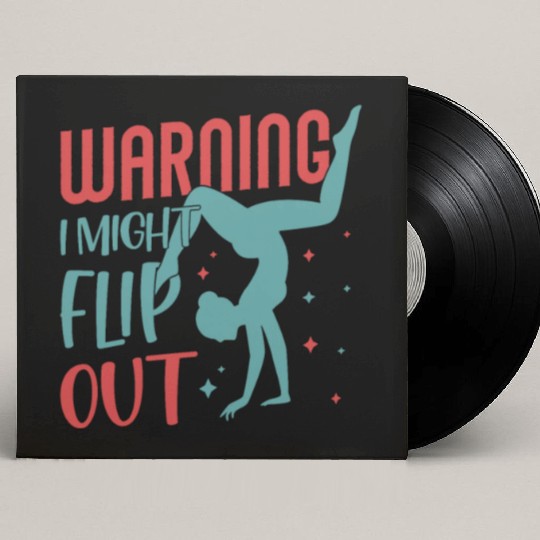 Warning I Might Flip Out Cheerleader Cheerleading Custom Vinyl Record Sleeves