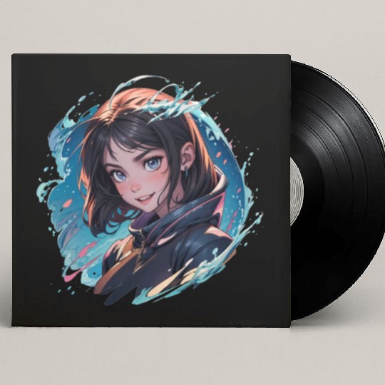 Adventure girl water splash Custom Vinyl Record Sleeves