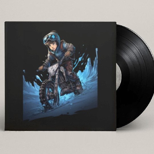 Dirt Bike Anime Ice Racing Motorcycle Ice Racer Custom Vinyl Record Sleeves