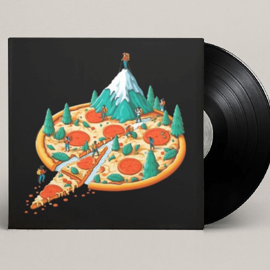 Pizza Hiking People Custom Vinyl Record Sleeves
