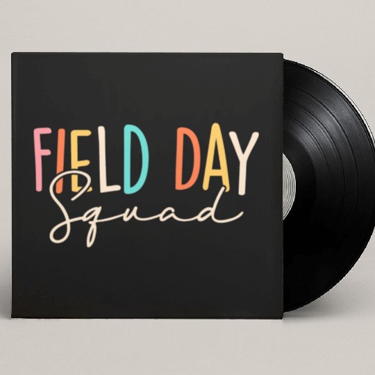 Field Day Squad Cool Student Teacher Last Day Of Custom Vinyl Record Sleeves