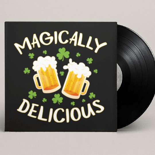 Magically Delicious Beer Drinking Irish Team St Custom Vinyl Record Sleeves