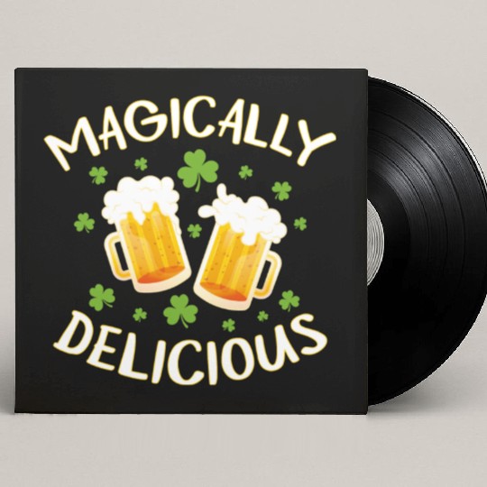 Magically Delicious Beer Drinking Irish Team St Custom Vinyl Record Sleeves