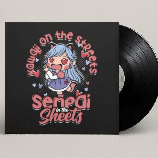 Kawaii on the streets, senpai in the sheets - Custom Vinyl Record Sleeves