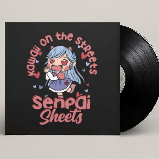 Kawaii on the streets, senpai in the sheets - Custom Vinyl Record Sleeves