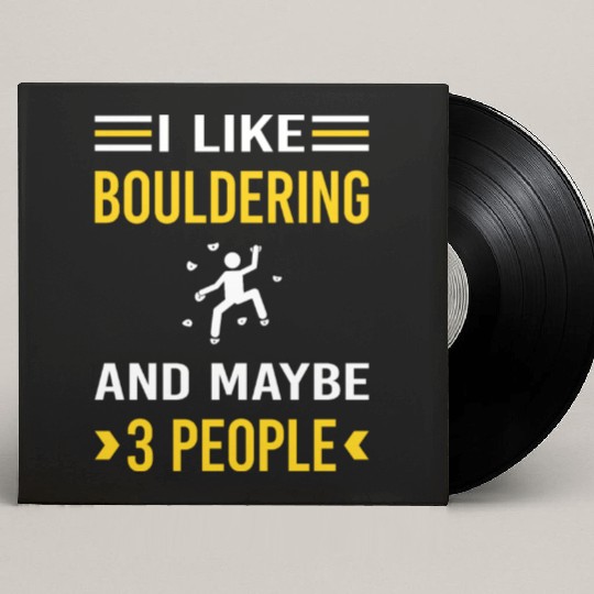 3 People Bouldering Rock Climbing Custom Vinyl Record Sleeves