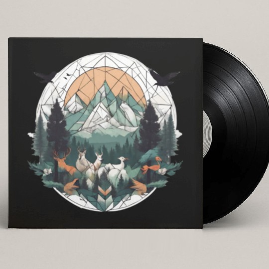 Geoforest Tapestry Custom Vinyl Record Sleeves