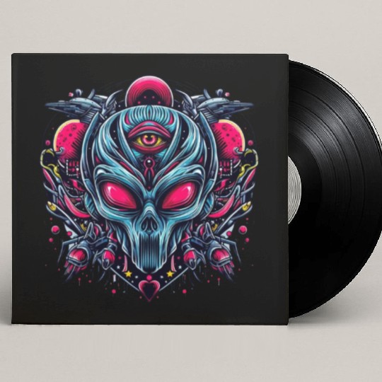 alien art style Custom Vinyl Record Sleeves