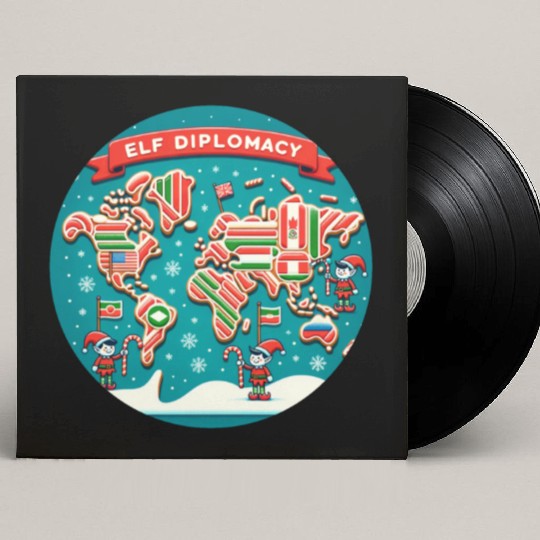 Elf Diplomacy - World Map of Sweet Connections Custom Vinyl Record Sleeves