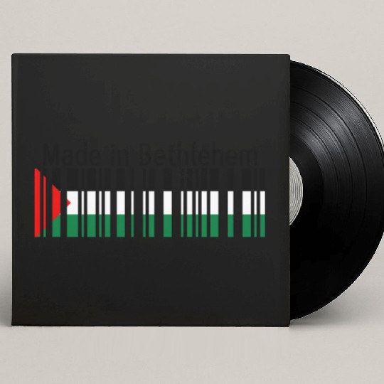 Made in Bethlehem Barcode Palestine Flag for Pales Custom Vinyl Record Sleeves