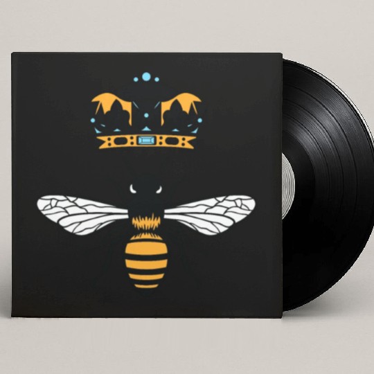 Queen Bee Crown Women Hive Beekeeping Bee Women Custom Vinyl Record Sleeves