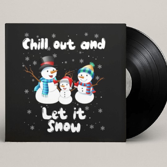 Snowman Family Chill Out and Let it Snow Fan Custom Vinyl Record Sleeves