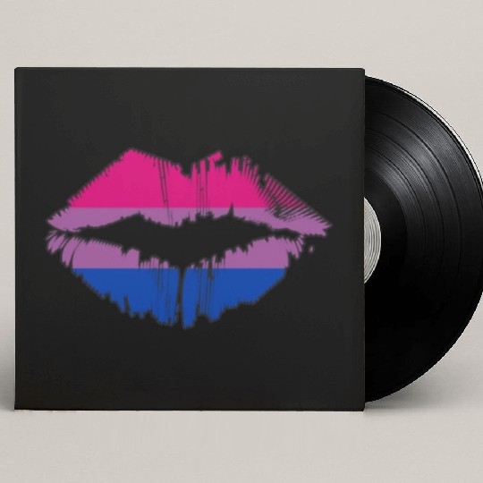 Bisexual Pride Flag LGBTQ Lips Custom Vinyl Record Sleeves