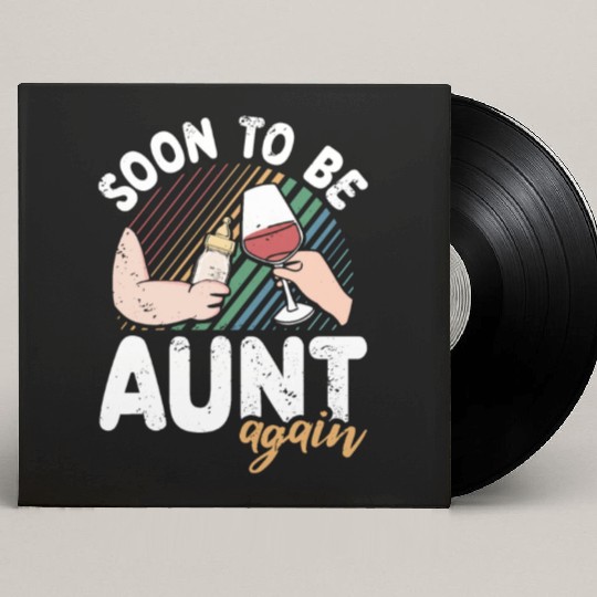 Soon To Be Aunt Again Baby Feeding Bottle Custom Vinyl Record Sleeves