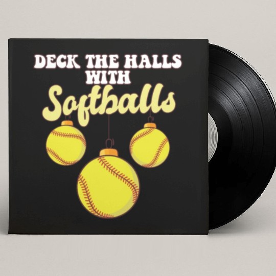 Softball Player Catcher Christmas Balls Deck The Custom Vinyl Record Sleeves