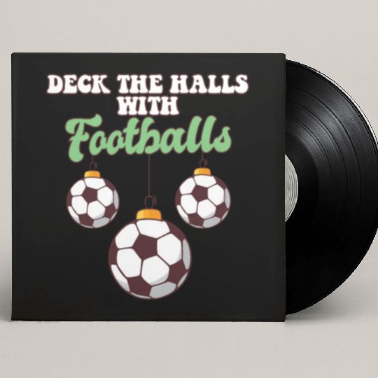 Football Player Coach Christmas Balls Deck The Custom Vinyl Record Sleeves