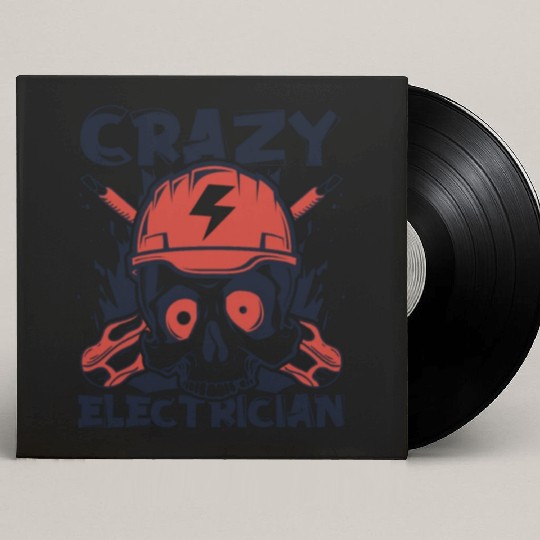 Crazy Electrician Powerline Technician Wiremen Custom Vinyl Record Sleeves