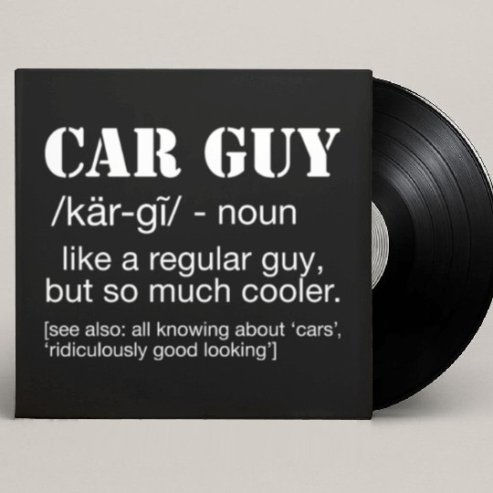 Car Guy Definition Funny Car Guy Custom Vinyl Record Sleeves