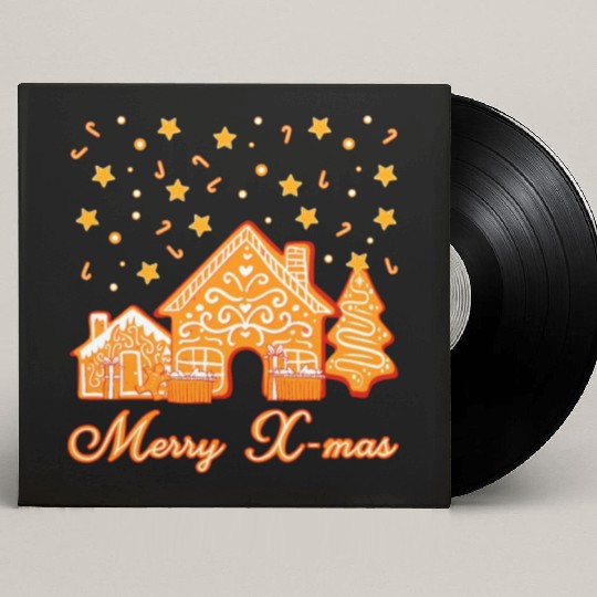 Christmas Cookie Merry X-mas. Custom Vinyl Record Sleeves