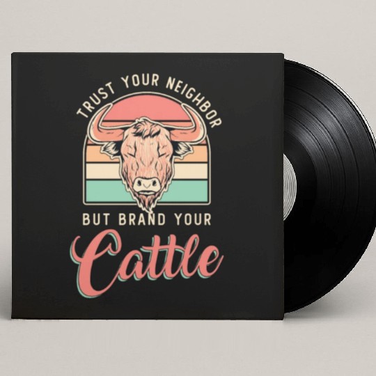 Cattle Farming Trust Your Neighbor Farm Animals Custom Vinyl Record Sleeves