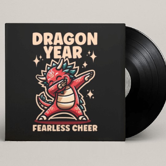 Dragon Kids Year of the Dragon Dabbing Custom Vinyl Record Sleeves
